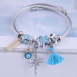 Pulsera De Borla De Ojos De Diablo Simple De Metal De Moda
