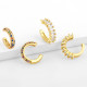 Clips de oreja simples de moda de circonio con microincrustaciones de cobre simples al por mayor