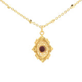 Collar pendiente plateado oro geométrico del cobre 18K del viaje del estilo del vintage a granel