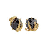 Pendientes retro con incrustaciones de cobre y circonitas, 1 par