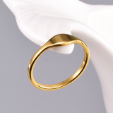 Anillo brillante Simple de marca de moda de diseñador, anillo de acero de titanio con personalidad