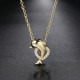 Lindo collar con colgante de circonitas de cobre y delfines a granel