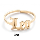 Anillos de acero inoxidable con incrustaciones de constelación de moda para mujer