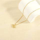 Collar pendiente plateado oro simple básico del cobre 18K de la abeja de Streetwear del estilo a granel