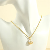 Collar pendiente plateado oro irregular del cobre 18K de la perla de agua dulce del estilo francés elegante a granel