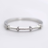 Estilo Simple de Corea, 4 pequeños diamantes rotos, anillo exquisito, joyería al por mayor