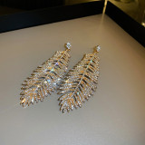 Pendientes colgantes de perlas con incrustaciones de cobre y nudo de lazo de mariposa geométrico, ropa de calle, 1 par
