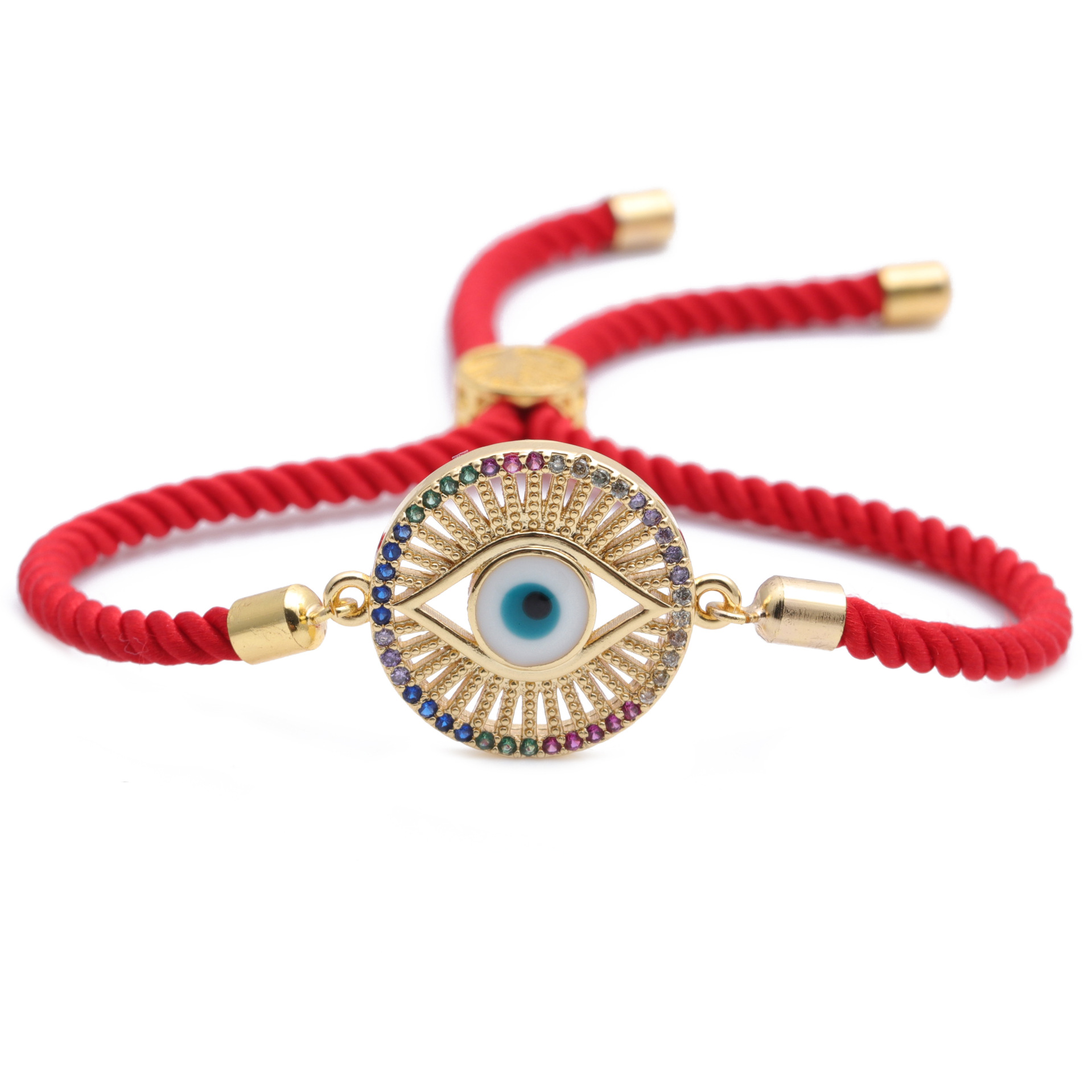 Pulsera de ojo de diablo de circonita con microincrustaciones de cobre, superventas