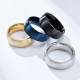 Estilo simple Color sólido Anillos de acero titanio 1 pieza