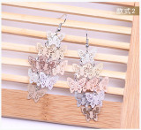 Pendientes colgantes de mariposa con barniz para estufa, cobre, estilo Simple, 1 par