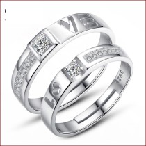 Pareja hombres y mujeres parejas concéntricas anillos de cobre joyería al por mayor