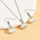 Conjunto de 2 piezas Conjunto de joyas de acero inoxidable Fashion Apple