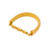 Conjunto de cadena con costura de hueso de serpiente de estilo coreano para mujer, adorno chapado en oro, acero de titanio, joyería de moda de Hip Hop que no se decolora