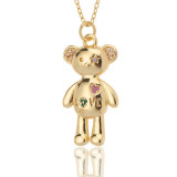 Collar De Circón Con Incrustaciones De Cobre Animal De Moda