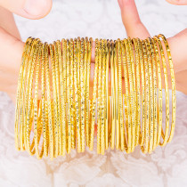 Brazalete chapado en oro de cobre geométrico de estilo simple 1 pieza