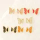 1 par de pendientes chapados en oro de 18 quilates con incrustaciones de esmalte de mariposa de estilo Simple y dulce