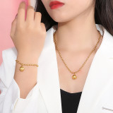 Collar plateado oro de las pulseras del chapado en oro 18K del acero inoxidable del color sólido de Streetwear