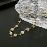 Collar de pulseras con revestimiento de cobre y flores dulces