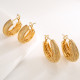 Pendientes de aro chapados en cobre en forma de U a la moda, 1 par