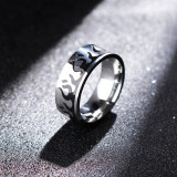 Anillos de esmalte de acero titanio con graffiti Hip-Hop