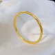 Brazalete redondo de acero de titanio de estilo simple a granel