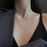 Collar de circón con incrustaciones de cobre geométrico de estilo coreano estilo IG