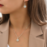 Conjunto de 2 piezas Conjunto de joyas de acero inoxidable Fashion Apple