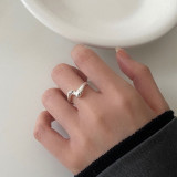 Casual Streetwear Olas Anillos abiertos de cobre