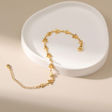 Pulseras chapadas en oro de 18 quilates con revestimiento de cobre Lady Star