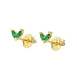1 par estilo INS estilo Simple estrella forma de corazón flor cobre Chapado en incrustaciones pendientes de gota de circón pendientes de oreja