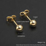1 par de pendientes chapados en oro y cobre con forma de corazón, estilo Simple, con lazo y nudo