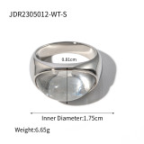 Anillos geométricos retros de la resina plateada oro del acero inoxidable 18K a granel