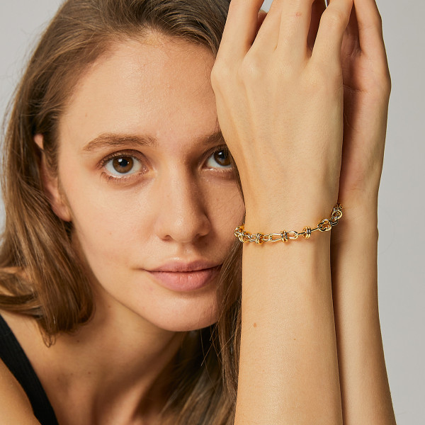 Pulseras De Cobre Geométricas De Moda Pulseras De Cobre