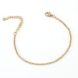 Collar de pulseras de acero inoxidable geométrico de estilo simple Pulseras de acero inoxidable chapadas en oro