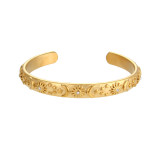 Moda Geométrica Acero Inoxidable Geometría Luna Circón Anillos Pulseras Pendientes