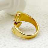 El estilo simple al por mayor viaja los anillos plateados oro del chapado de acero inoxidable del color sólido