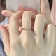Anillos de circón con incrustaciones de cobre de estrella de estilo simple elegante