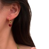 1 par de aretes de cobre chapados en forma de corazón dulce