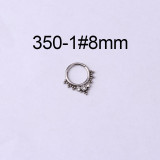 Joyería al por mayor de moda con incrustaciones de acero inoxidable, anillo cerrado con circonita