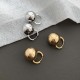 1 par de aretes de cobre redondos de estilo simple