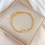 Pulseras de diamantes artificiales con incrustaciones de acero y titanio Sweet Infinity