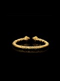 Brazalete chapado en oro de 18 quilates con monograma Argyle y cobre de Streetwear