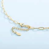 Collar chapado en oro de 18K de acero de titanio con forma de corazón de estilo Simple dulce, pulseras chapadas en oro