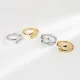 Anillo abierto de circón con incrustaciones de cobre chapado a mano de moda 1 pieza