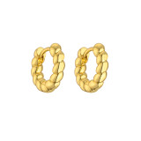 Pendientes chapados en cobre con torsión de moda, 1 par