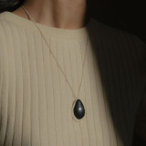 Collar con colgante de aleación de gotas de agua de estilo simple