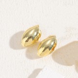 1 par de aretes chapados en oro de 14 quilates con revestimiento geométrico de estilo clásico elegante