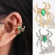 Clips de oreja de circonio de perlas artificiales chapado en cobre animal de estilo simple 1 pieza
