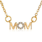 Collar con letras inglesas simples a la moda, colgante para madre, cadena para clavícula, collar para el día de la madre MAMÁ