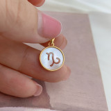 Encantos chapados en oro de 18K de Shell con incrustaciones de cobre de constelación de estilo simple